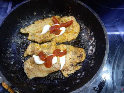 Vištienos krūtinėlė po sūrio apvalkalu Žingsnis 3