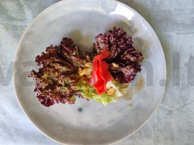 Raudonojo saloto kimči su imbieru pagrindine nuotrauka