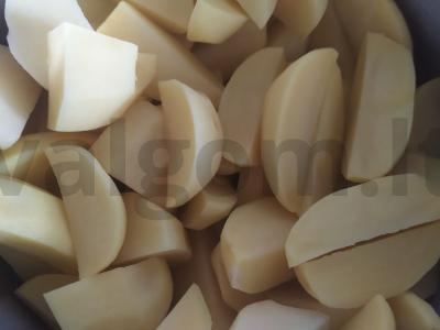 Antis su bulvėmis ir obuoliais Žingsnis 2