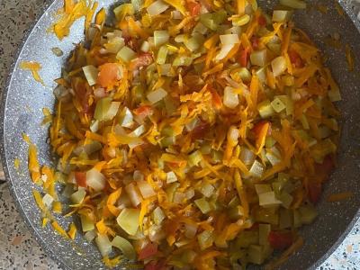 Daržovių asorti su vištienos širdelėmis Žingsnis 8