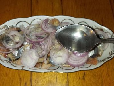 Užkandis „Silkė su svogūnais“ Žingsnis 3