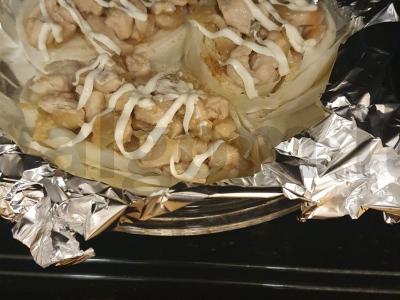 Kopūstų laivai su vištiena Žingsnis 3