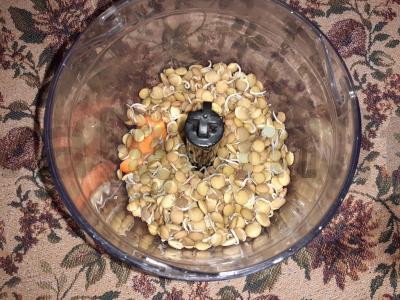 Dažytos lęšių kotletai su ryžių miltais Žingsnis 1