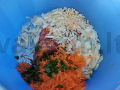 Cukinijų žiedai Žingsnis 1