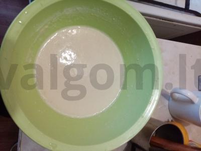 Neįprasti blynai su varške Žingsnis 2