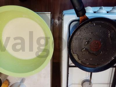 Neįprasti blynai su varške Žingsnis 3