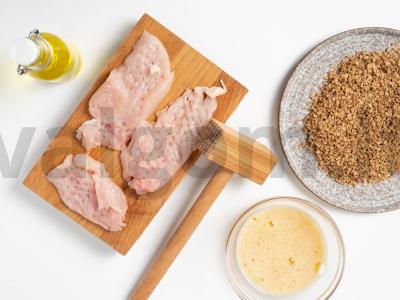 Kalakutienos filė grikių dribsniuose Žingsnis 1