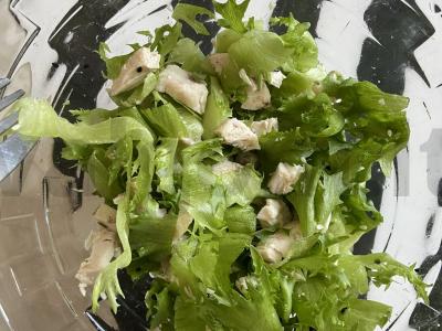 Salotos su apelsinu ir vištiena Žingsnis 1