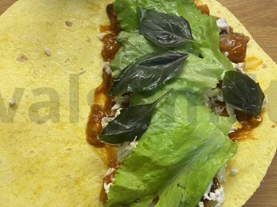 Tortilija su baklažanais ir vištiena Žingsnis 3