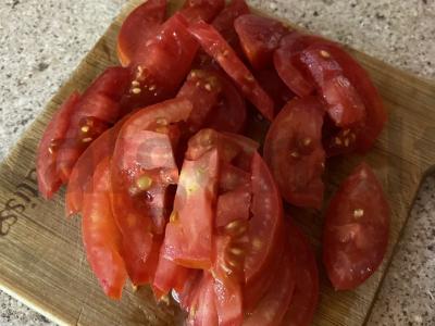 Makaronai su pomidorais ir sūriu Žingsnis 3