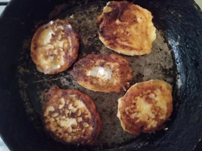 Blynai su varške ir bananais Žingsnis 2