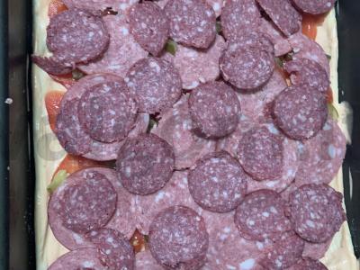 Pica su dešra ir servelatu Žingsnis 3