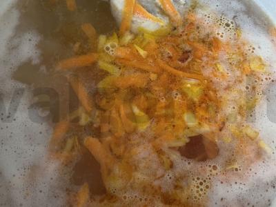 Grietinėlės sriuba su vištienos šlaunelėmis ir vermišeliais Žingsnis 8