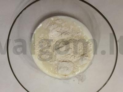 Blynai ant pieno išrūgų Žingsnis 2