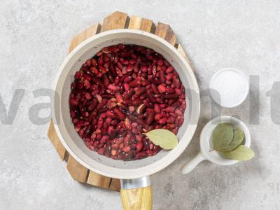 Raudonųjų pupelių sriuba Žingsnis 1