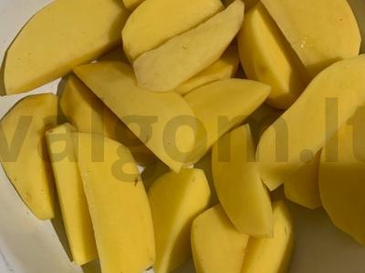 Bulvės po kinu Žingsnis 1