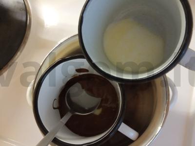 Šokoladinis kremas kepimui Žingsnis 3