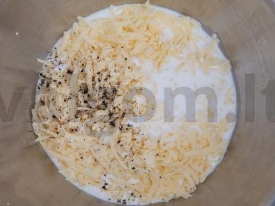Žiedinė kopūstai grietinėlėje su sūriu Žingsnis 5
