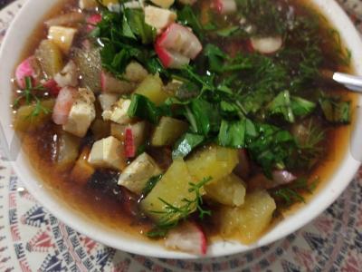 Vegetariška okroška ant kvašo pagrindine nuotrauka