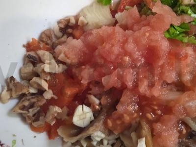 Keptų baklažanų salotas su graikiniais riešutais Žingsnis 3