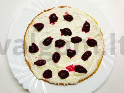 Tortas „Medus pūkas“ (Medovikas) Žingsnis 1