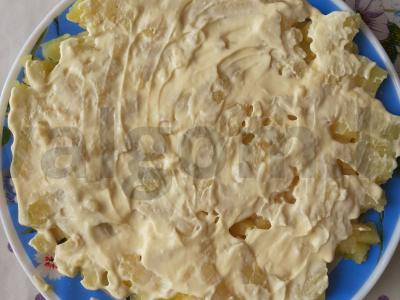 Salotas „Plaukuotas“ su vištienos krūtinėle ir grybais Žingsnis 1