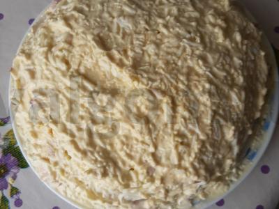 Salotas „Plaukuotas“ su vištienos krūtinėle ir grybais Žingsnis 6