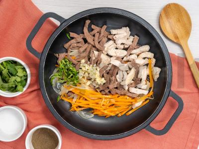 Indėnų filė salotos su jautienos širdimi Žingsnis 3