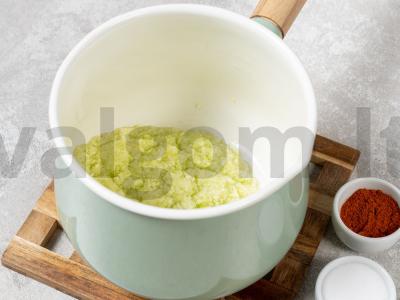 Cukinijų ikra žiemai Žingsnis 1