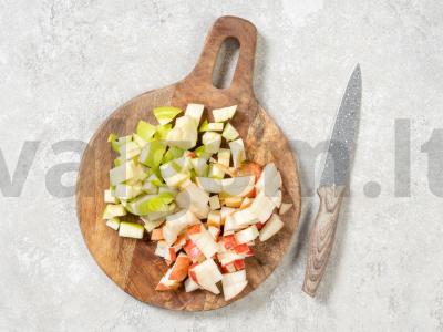 Vaisių salotos su jogurtu ir obuolių sirupu Žingsnis 3