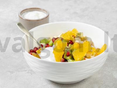 Vaisių salotos su jogurtu ir obuolių sirupu Žingsnis 6