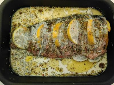 Keptas karpis su citrina ir česnako padažu grietinėje Žingsnis 2