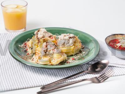 Makaronų lizdai su kalakutienos filė pagrindine nuotrauka