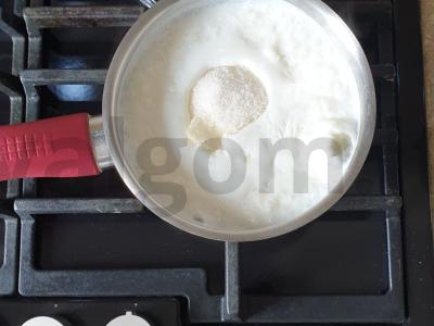 Ryžių košė su braškių piurė ir migdolų dribsniais Žingsnis 3