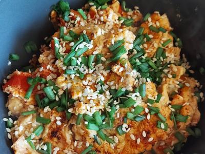 Kiaušinienė su pomidorais kinų stiliumi pagrindine nuotrauka