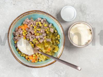 Klasikinis olivjė su jautiena Žingsnis 2