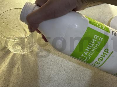 Kefyro ir vaisių kokteilis Žingsnis 1