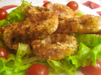 Kalmaro žiedai džiūvėsėliuose pagrindine nuotrauka