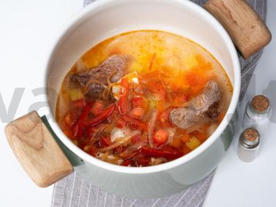 Kalakutienos filė sriuba su elnienos mėsa Žingsnis 3