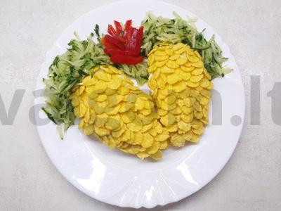 Vištienos ir ananasų salotas „Kankorėžiai“ Žingsnis 2