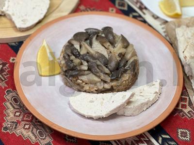 Pusryčių kviečiai su grybais pagrindine nuotrauka