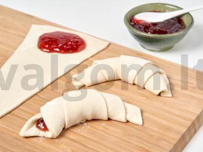 Vegetariški kruasanai Žingsnis 3