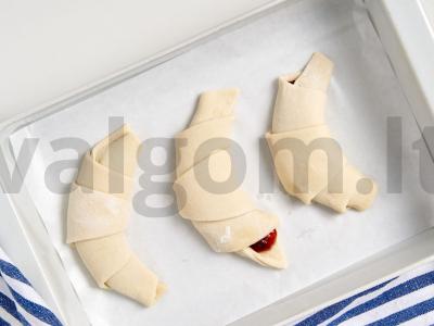 Vegetariški kruasanai Žingsnis 4