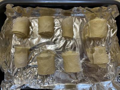 Krisčiai varškės sausainiai „Rulėliai“ Žingsnis 10