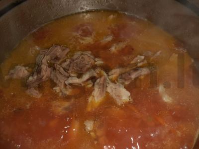 Borsčas su kiauliena pietums Žingsnis 11