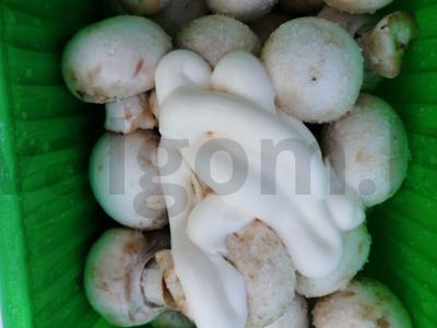 Griliaus pievagrybiai Žingsnis 1