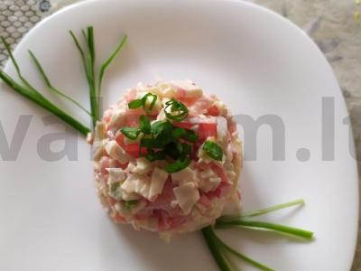 Salotas „Krabčionokas“ su sūriu ir česnaku pagrindine nuotrauka