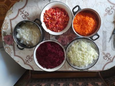 Borsčas žiemai Žingsnis 1