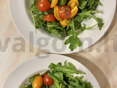 Žalias salotas su karališkomis krevetėmis Žingsnis 3