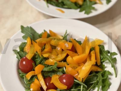 Žalias salotas su karališkomis krevetėmis Žingsnis 4